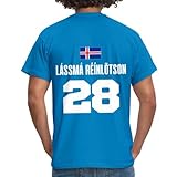 Spreadshirt Island Sauf Trikot 28 Lassma Reinlötson Fasching JGA Männer T-Shirt, XL, Royalb