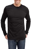 Happy Clothing Herren Langarmshirt Longsleeve T-Shirt Rundhals Top S M L XL 2XL 3XL, Größe:XL, Farbe:Schw