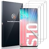 LK 3 Stück Schutzfolie kompatibel mit Samsung Galaxy S10, S10 Folie, Fingerabdruck-ID unterstützen Blasenfreie Klar HD Weich TPU Display