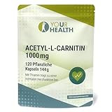 ACETYL-L-CARNITIN 1000 mg; in pflanzlichen Kapseln; mit T