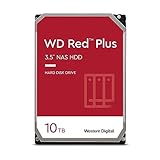 WD Red Plus interne Festplatte NAS 10 TB (3,5'', Datenübertragung bis 215 MB/s, Workload 180 TB/Jahr, 7.200 U/min, 256 MB Cache, 8 Bays) R
