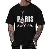 T Shirt Herren Lustig, Bedruckte T-Shirts Für Herren, Basic Sommer Rundhals Fun Kurzarm Tshirt Sportlich Mit Buchstabenmuster Muskelshirts Gym Laufshirt Freizeit Sportshirt Personalisiertes T-S