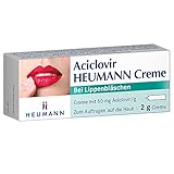 Aciclovir HEUMANN Creme, Zur Behandlung von Lippenbläschen und Beschleunigung des natürlichen Heilungsprozesses, 2 g C