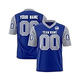 Custom American Football Trikot mit gedrucktem Teamname, Nummer, Name, Logo Atmungsaktives Rugby Shirt für Herren, Damen, Jugend und Kinder, Geschenk für Erw