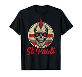 Sankt Pauli Männer Frauen Kinder Design Hamburg - St.Pauli Retro Vintage Totenkopf Paulianer Distressed Outfit T-Shirt Schwarz Klein EU 38-40