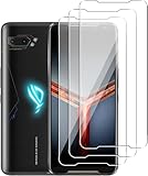 Jinyunlai Panzer Schutz Glas für Asus ROG Phone 2 für Panzerglas, HD Displayschutzfolie, 9H Härte Schutzglas Schutzfolie, Frei von Kratzern, Ultra-klar Panzerfolie für Asus ROG Phone 2-3 Stück