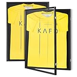 VEVOR 2er-Set Trikot-Vitrine 590 x 790 x 40 mm abschließbare Schattenbox für Sporttrikots mit 98% UV-Schutz PC-Glas und Kleiderbügeln für Baseball- Basketball- Football- Hockey-Shirts und U