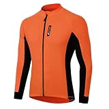MEETWEE Herren Radtrikot, Langarm Fahrradtrikot Reißverschluss Fahrradbekleidung Radshirt Fahrradshirts für Männer, Atmungsaktive Cycling Jersey Schnell Trocknen Radsport Bekleidung