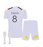 ZSJMY Neu Deutschland Trikot em 2024 für Erwachsene und Kinder, Heim Auswärtstrikot Nr.17 Fußball Trikot Fans Jersey Shorts Socken Trainingsanzug Set für Jungen und Herren (Heimtrikot 8, L)