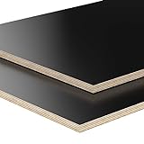 12mm Multiplex Zuschnitt schwarz melaminbeschichtet Länge bis 200cm Multiplexplatten Zuschnitte Auswahl: 40x40