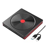 Tragbares Externes Optisches DVD-Laufwerk, DVD-CD-Player, USB 3.0, CD-Leser, DVD-RW-CD-Brenner for Laptop-Desktop-PC Einfach Zu B