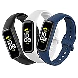 MIJOBS [3 Stück Kompatibel mit Samsung Galaxy Fit 2 Armband, wasserdicht schweißfest atmungsaktiv Samsung Galaxy Fit 2 Sport Ersatzarmband Silikon Uhrenarmb