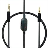 SPTSSWET Ersatzkabel Audiokabel Kabel kompatibel mit Logitech G433 G233/ G Pro/G Pro X Gaming-Kopfhörern mit Inline-Stummschalter und Lautstärkeregler Keine Mikrofonfunktion,2 m(Schwarz)