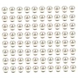 Gatuida 100 Stück DIY Perlenknöpfe ohne Nähen Dekorative Kleidungsknöpfe für Shirts Pullover und Strickwaren Rund Perlen Design Praktische Bastelknöpfe für G