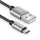 deleyCON 0,5m Nylon Micro USB Kabel Ladekabel Datenkabel Metallstecker Laden & Synchronisieren Handy Smartphone Tab