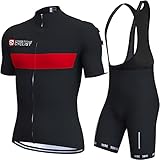 assocauicy Rennrad Trikot Herren Set,Atmungsaktiv Und Schnelltrocknend Herren-Radtrikot Radhosen Für Männer Mit 3D-G