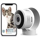 PetTec Haustierkamera mit App 𝗢𝗛𝗡𝗘 𝗔𝗕𝗢-𝗙𝗔𝗟𝗟𝗘 Bewegungsmelder Handyübertragung WiFi Hundekamera WLAN Hunde Kamera Zuhause Haustier Überwachungsk