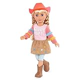 Glitter Girls Puppe Cowgirl Floe – Bewegliche 36 cm Puppe mit Cowboy Puppenkleidung, Zubehör und langen Haaren zum frisieren – Spielzeug ab 3 J