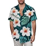 Hawaii Hemd Männer Baumwolle Kurzarm Kurzarmhemd Herren Sommer Outfit Leinenhemd Sommerhemd Leinen Hemden Hawaiihemd Sommerhemden Kurzarmhemden Shirt H