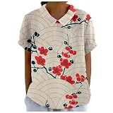 Lässiges Damen-T-Shirt, geteilt, doppelt gefüttert, Abschlussball, Boho-Top, lässiger Club, Sonnen-Top, Pailletten, elegant, formell, Strand, Kreuzfahrt, Anlass, Ausgehen, Tops für Frauen UK, beige, L