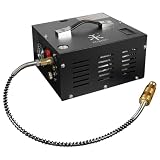 TUXING 4500Psi Pcp Luftkompressor, Eingebauter Stromwandler, Großer Öl-Wasser-Abscheider, Ein-Knopf-Start, Berstscheibe für PCP Gewehr/Pistole und Paintball Tank 220V AC/12V DC