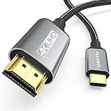 UANTIN USB-C-auf-HDMI-Kabel, 91 cm, 4K High-Speed-USB 3.1 Typ-C auf HDMI 2.0, Thunderbolt 3/4 kompatibel, für MacBook Pro/Air, Galaxy S8 auf S23, iPhone 15/Pro/Plus/Max, iPad Pro, iMac, S