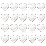 UERRY 20 Stück Herz Kugeln DIY Transparent Acryl Kunststoffkugeln Herzen teilbar Schön und langlebig Perfekt für Geburtstagsfeiern, Hochzeiten, Valentinstag, Weihnachten, Halloween, Jub