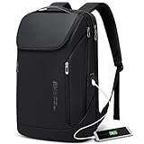BANGE Business-Smart-Rucksack, wasserdicht, 39,6 cm (15,6 Zoll), Laptop-Rucksack mit USB-Ladeanschluss, langlebiger Reise-Rucksack schw