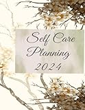 Self Care Planning 2024: Monthly Planner 8,5x11.Florel planner ,A year of Self C