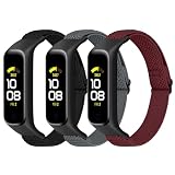 TumpCez Elastisch Nylon Armband nur Kompatibel mit Samsung Galaxy Fit 2 Armband, Solo Loop Verstellbares Uhrenarmband Sport Ersatzarmbänder für Galaxy Fit 2 für Damen H