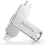 LESOGE MFi-Zertifizierter USB C Stick 512 GB,Mini USB Stick Handy Fotos Speichern,3 in 1 USB Stick USB C und 3.0,Externer Speicher für Fotos und Videos,Photo Stick für iPhone/iPad/Android/PC/M