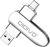 DIDIVO USB C Stick 256GB USB C Flash Laufwerk 2 in 1 USB 3.0 Typ C Speicherstick OTG USB Stick Pen-Laufwerk Externer Speicher für USB-C-Smartphones, Tablets, Neues MacBook, Laptops,PC (256GB, Silber)