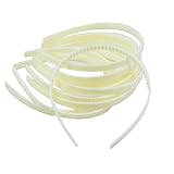 10 Stück 10 mm schlanker Kunststoff Alice Stirnband zum Selbermachen Haarzubehör weiß