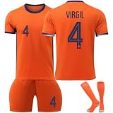 Generisch New Fußball Jerseys Anzug Niederlande Trikot for 2024 Fans Virgil Trikot Kinder Kids Mens Soccer Sport Outfit Trainning 24 25 Orange Windmill T Shirt Shorts Socks Jersey S