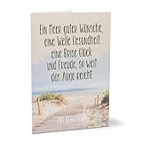 KE - Exklusive Maritim Geburtstagskarte, DIN B6 Format, Inklusive Umschlag, Ideal für Liebhaber des Meeres - Motiv: Dü