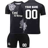Generisch Personalisiert Fussball Trikot für Herren Deutschland Fußballtrikot mit Namen und Nummer Personalisiertes Trainingsanzug Outfit Atmungsaktiv Sport Tshirt Shorts (BK3, S)