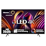 Hisense 85E7NQ Pro 215 cm (85 Zoll) Fernseher, 4K UHD, QLED, Smart TV, Total HDR, Dolby Vision IQ Atmos, 144Hz (VRR), HDMI 2.1, Game Mode PRO, Triple Tuner, Alexa Built-In, Dunkelgrau, [2024]