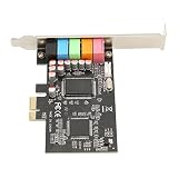 Denash PCIe 5.1 Sound Card Premium 6 Kanal Surround Sound für Crystal Clear Music -Wiedergabe, PCIe 5.1 Card 6 Kanal Surround -Wiedergabe 24 Bit 48 kHz interne Soundkarten mit PCI Express Port fü