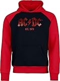 AC/DC Logo Männer Kapuzenpullover schwarz/rot XL 80% Baumwolle, 20% Polyester Band-Merch, B