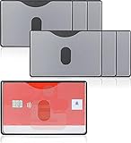 WallTrust RFID NFC Blocker Hartplastik Schutzhülle – Kartenschutzhülle für Kreditkarten Ausweis Öffnung Oben, transparent matt, 6-S