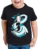 style3 Midnight Spirit T-Shirt für Kinder zauberland Reise Anime Manga Chihiro, Größe:152