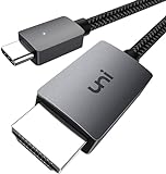 uni USB-C-auf-HDMI-Kabel 4K UHD (Thunderbolt 4/3) Typ C auf HDMI für Heimkino/Arbeit [geflochten, durable] für iPhone 15 Pro, MacBook Air/Pro, iPad Pro, Samsung S23/S10, Chromebook, TV usw