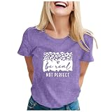 Kurzärmeliges T-Shirt für Damen, Pailletten, Blume, lässiger Anlass, Kreuzfahrt, Hochzeit, Gast, Kreuzfahrt, Sommer, zierlich, Damen-Kleidung, Boho, Club, Tops und T-Shirts, violett, XL