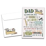 Tree-Free Greetings Vatertagskarten – kunstvolle Designs – 1 Karte + passende Umschläge – hergestellt in den USA – 100% Recyclingpapier – 12,7 x 17,8 cm – Dads Tools (GO60482)