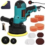 Gziztx 700W Auto Poliermaschinen Set Auto Polierer Puffer Wachsmaschine, 3700RPM Poliermaschine, 125mm/150mm Polierschwamm, Variable Geschwindigkeit, 21xZubehörset & für Auto Polieren, Familienreinig