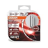OSRAM XENARC NIGHT BREAKER LASER D1S Next Generation, +200 % mehr Helligkeit, HID Xenon-Scheinwerferlampe, 66140XNN-HCB, Duo Box (2 Lampen)