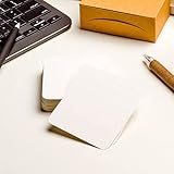 100 Stück 7x7cm Blanko Papier Karten Wortkarte, Leere Visitenkarten Karteikarten, Mitteilungskarte DIY Papier Karten Kärtchen für Schule Home Office Supply (Weiß)