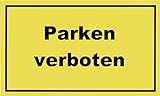 Metafranc Hinweisschild 'Parken verboten' - 250 x 150 mm / Beschilderung / Infoschild / Verbotsschild / Halteverbot / Parkverbot / Grundstückskennzeichnung / Gewerbekennzeichnung / 503760