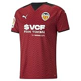 PUMA Herren Valencia, Saison 2021/22, Away Trikot, Rio Red-puma Black, S EU