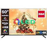 RCA 50 Zoll QLED Fernseher 4K UHD Smart TV HDR HLG Dolby Audio Android TV Google Assistant Triple Tuner WiFi Bluetooth HDMI USB (2023)